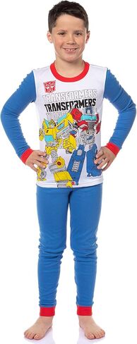 INTIMO Transformers Boys' Optimus Prime Bumblebee Characters Logo Sleep Pajama Set (12) Multicolored in Saudi Arabia