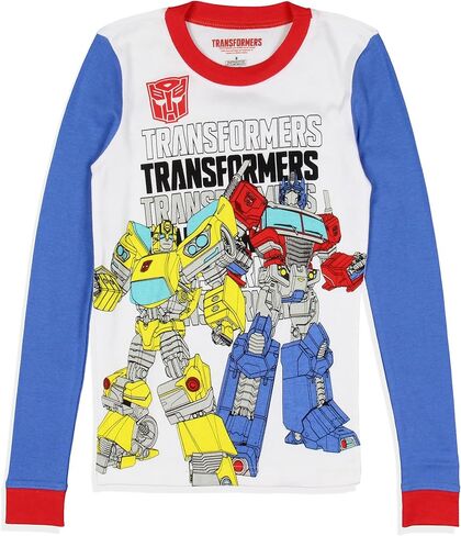 INTIMO Transformers Boys' Optimus Prime Bumblebee Characters Logo Sleep Pajama Set (12) Multicolored in Saudi Arabia