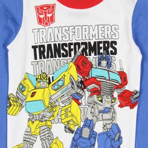 INTIMO Transformers Boys' Optimus Prime Bumblebee Characters Logo Sleep Pajama Set (12) Multicolored in Saudi Arabia