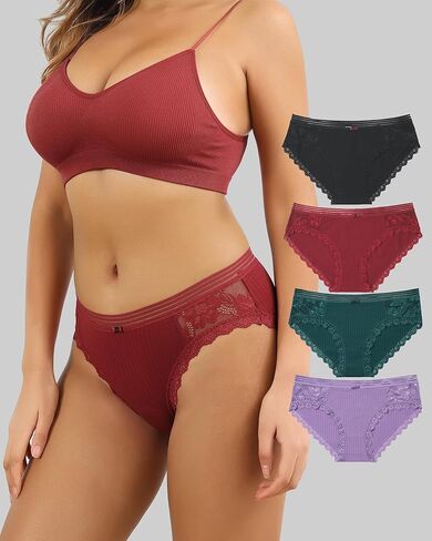 Women's Underwear Cotton Panties Low Rise Briefs Soft Strench Breathable Full Briefs Multipack in Saudi Arabia