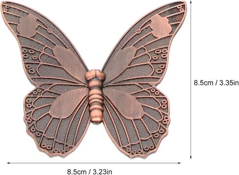 4pcs Vintage Butterfly Shape Drawer Knob Meatal Pull Handle Butterfly Pulls for Chest Cupboard Wardrobe Dresser Kitchen Bathroom Door(Red Bronze) in Saudi Arabia