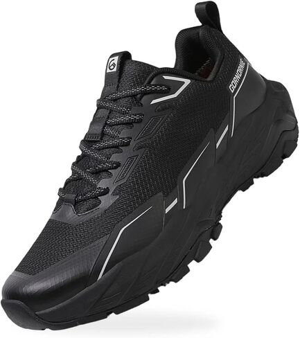 أحذية الجري Trail للرجال - أحذية تدريب خفيفة الوزن للرجال مع نعل مطاطي مضاد للانزلاق، شبكة مسامية للمشي لمسافات طويلة والرياضات الخارجية in Kuwait