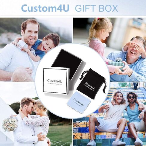 Custom4U باقة الزفاف سحر الصورة مخصصة مع 1-4 صور دبابيس تذكارية العروة لحفل زفاف العريس العروس / الذاكرة جنازة دبوس الأم الأب الرجال النساء (صندوق هدية) in Kuwait