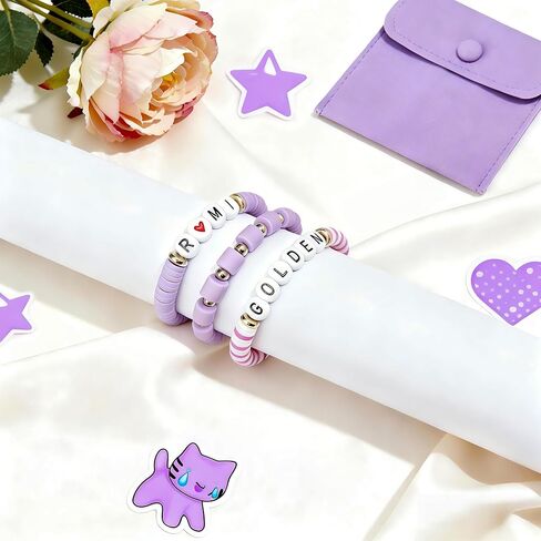 J6&H6 3 Pcs KPop Merch Bracelets Set, K-Pop Stuff Fans Cosplay Merchandise Gifts Outfit Costume Accessories Friendship Jewelry for Birthday Christmas Stocking Stuffers Party Favors in Saudi Arabia
