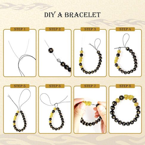Feng Shui Obsidian bracelet, 24K Gold Plated Pixiu and Six Syllable Mantra of Buddhism brings Fortune and Good Luck, Healing and Protection bracelet, Elastic bracelet for Women and Men in Saudi Arabia