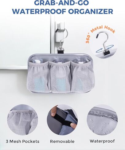 WANDF Toiletry Bag for Men, PU Leather Travel Organizer with Detachable Waterproof Hanging Pouch, Open-Flat Dopp Kit Shaving Bag with Wet Pocket for Travel Toiletries Accessories (Black) in Saudi Arabia