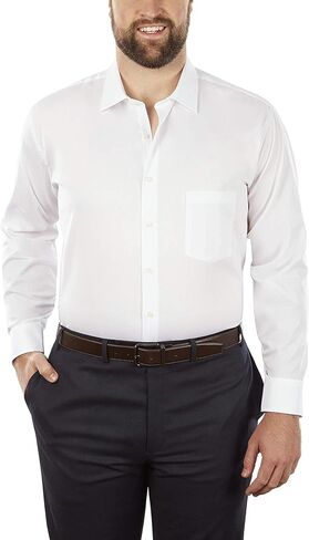 Van Heusen Mens Tall Fit Dress Shirt Flex Collar Stretch Solid (Big and Tall) in Saudi Arabia