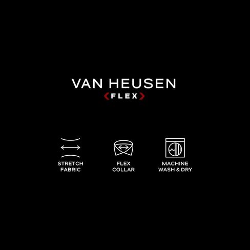 Van Heusen Mens Tall Fit Dress Shirt Flex Collar Stretch Solid (Big and Tall) in Saudi Arabia