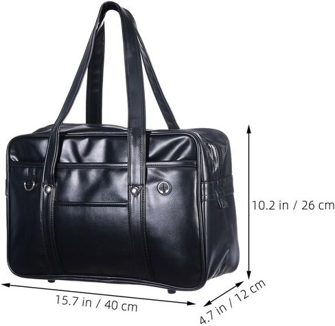 Japanese Uniform Handbag Pu Shoulder Bag Large Capacity Tote Waterproof Briefcase for Workers Students in Saudi Arabia