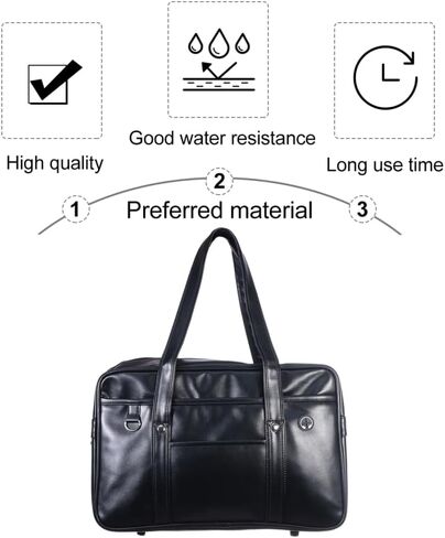 Japanese Uniform Handbag Pu Shoulder Bag Large Capacity Tote Waterproof Briefcase for Workers Students in Saudi Arabia