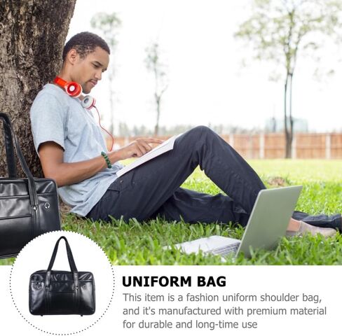Japanese Uniform Handbag Pu Shoulder Bag Large Capacity Tote Waterproof Briefcase for Workers Students in Saudi Arabia