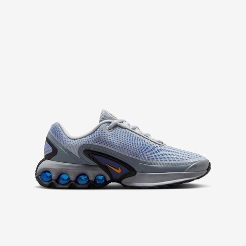 حذاء Nike Air Max Dn Big للأطفال (FB8987-013، رمادي ذئب/هايبر رويال/فضي معدني/سيراميك لامع) in Kuwait