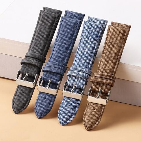 Watch Strap,Watch bands, Nylon Watch Strap 10mm 12mm 14mm 16mm 18mm 20mm 22mm Canvas Watch Band for Women Men Universal Wristband in Saudi Arabia