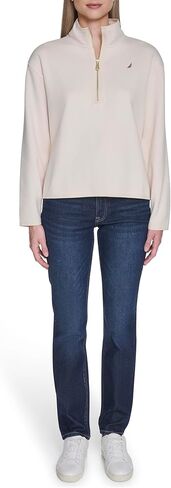 Nautica Womens Mockneck Zip Up Fleece Jacket in Saudi Arabia