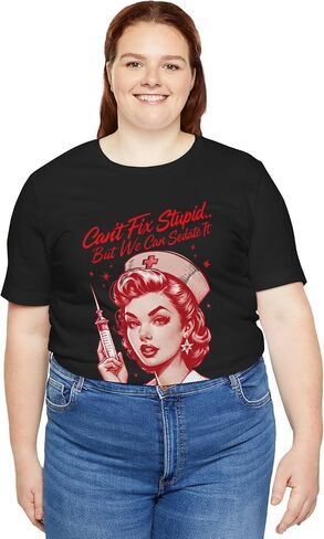 Sassy Nurse T-Shirt - Sedate it, Funny Nursing Top for Medical Pros, Healthcare Humor Apparel, RN Gift Shirt Black in Saudi Arabia