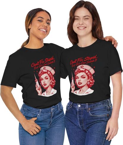 Sassy Nurse T-Shirt - Sedate it, Funny Nursing Top for Medical Pros, Healthcare Humor Apparel, RN Gift Shirt Black in Saudi Arabia