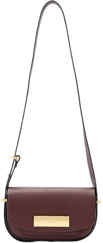 حقيبة AllSaints Etta Satchel Xbody باللون الأحمر الداكن W294XD مقاس واحد in Saudi Arabia