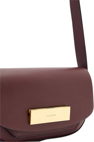 حقيبة AllSaints Etta Satchel Xbody باللون الأحمر الداكن W294XD مقاس واحد in Saudi Arabia