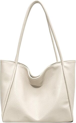 Soft PU Leather Tote Bag for Women Large Work Tote Handbag Top Handle Satchel Purse Weekender Bag Shoulder Bags in Saudi Arabia