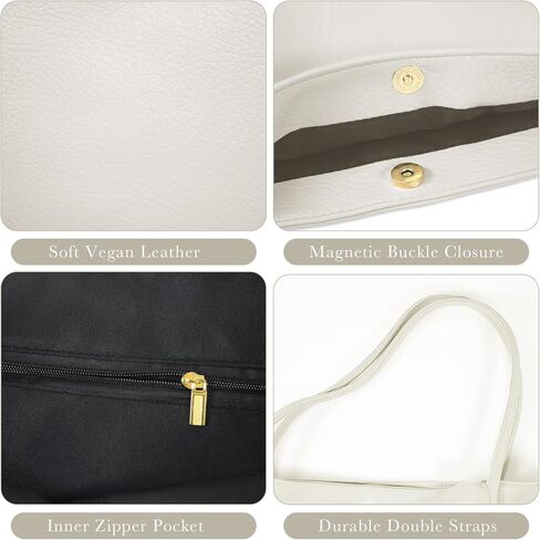 Soft PU Leather Tote Bag for Women Large Work Tote Handbag Top Handle Satchel Purse Weekender Bag Shoulder Bags in Saudi Arabia