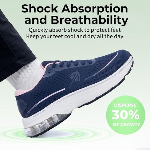 AOV Wide Toe Box Running Shoes Women Arch Support Walking Sneakers for Plantar Fasciitis Athletic Tennis Orthotic Shoes for Workout Gym Black Size 8 in Saudi Arabia