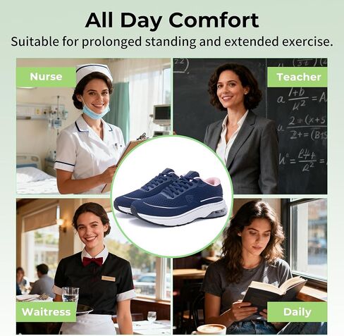 AOV Wide Toe Box Running Shoes Women Arch Support Walking Sneakers for Plantar Fasciitis Athletic Tennis Orthotic Shoes for Workout Gym Black Size 8 in Saudi Arabia