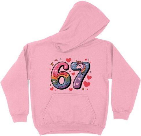 TeesAndTankYou Rainbow Unicorn 67 Kids Hoodie Sweatshirt Youth in Saudi Arabia