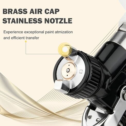 Mini88 HVLP Gravity Spray Gun, 1.0/1.2mm Nozzles Paint Gun with 250ml and 125ml Paint Cup, Professional Automotive Panit Spray Gun in Saudi Arabia