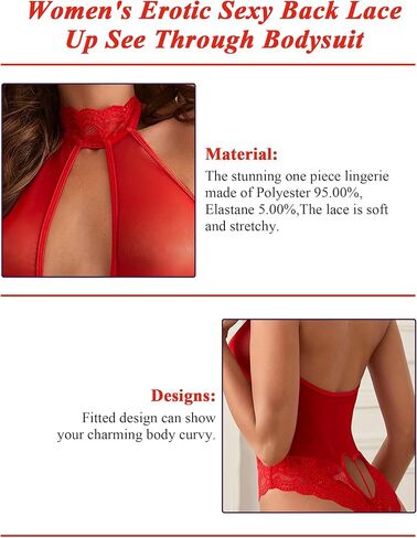 Women Sexy Lingerie Bodysuit Halter Neck Shaping One-Piece Bodysuit in Saudi Arabia
