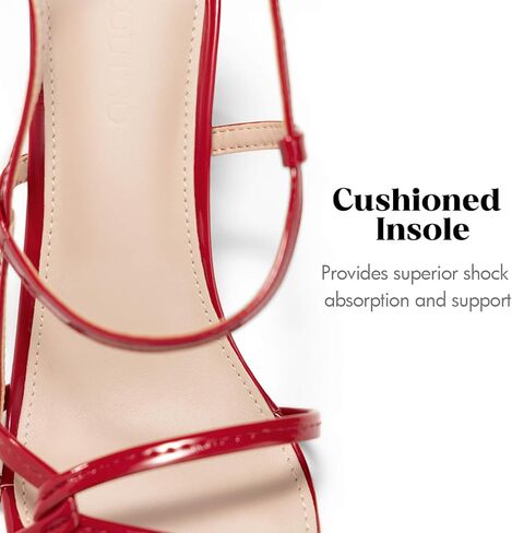 Coutgo Womens Strappy Sandals Square Open Toe Chunky High Heels Ankle Strap Wedding Party Dress Shoes in Saudi Arabia