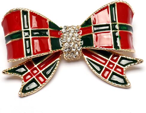Red Bow Brooches and Pins for Women 2.28in Vintage Sparkly Bow Brooch for Clothes Dress Suit Pins Christmas, Valentine's Day, Mother's Day Jewelry Accessories in Saudi Arabia
