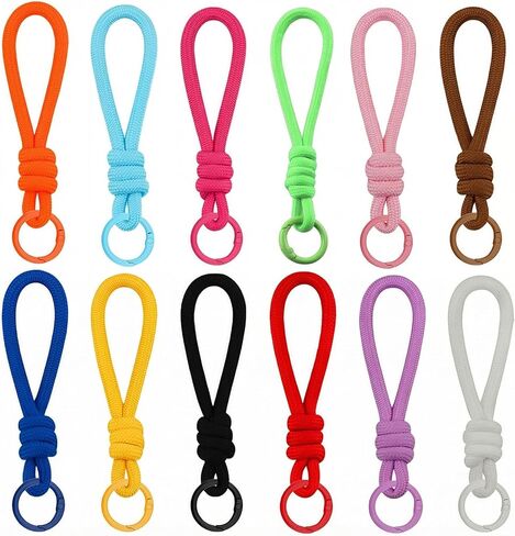 Paracord المفاتيح السوار حقيبة العرافة 12 قطعة حزام مضفر حلقة رئيسية حبل حبل سلسلة مفاتيح لمفاتيح السيارة الهاتف ألعاب من القطيفة in Kuwait