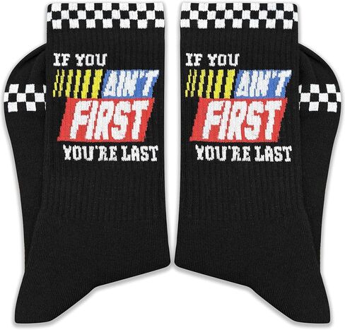 Funny Racing Socks–If You Ain’t First You’re Last-Race Socks for Race Fans. in Saudi Arabia