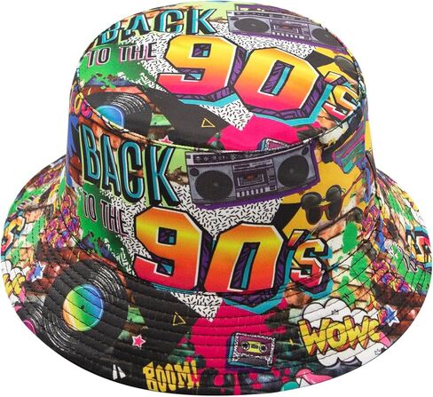 YAMEIZE Retro 90s Bucket Hat for Men Women Fashion 90s Outfits Rave Sun Cap Packable Fisherman Bucket Hat Outdoor in Saudi Arabia