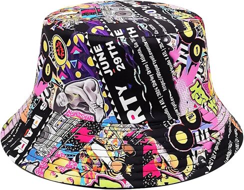 YAMEIZE Retro 90s Bucket Hat for Men Women Fashion 90s Outfits Rave Sun Cap Packable Fisherman Bucket Hat Outdoor in Saudi Arabia