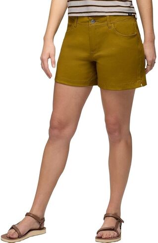 Prana Women's Stretch Zion Halle Short, Retro Olive, 14, Inseam: 5 in Saudi Arabia