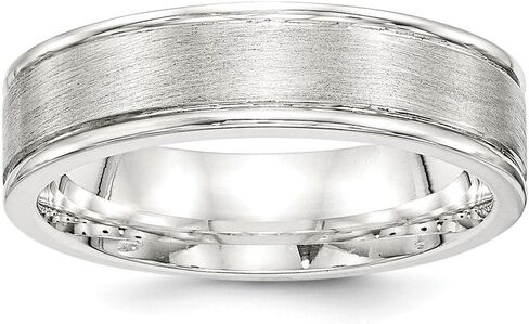 الصلبة 925 الفضة الاسترليني 6mm ماتي ناعم النهاية خاتم الزفاف فريدة من نوعها in Saudi Arabia