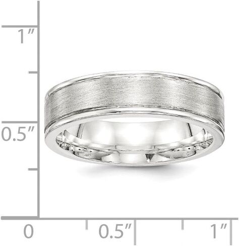 الصلبة 925 الفضة الاسترليني 6mm ماتي ناعم النهاية خاتم الزفاف فريدة من نوعها in Saudi Arabia