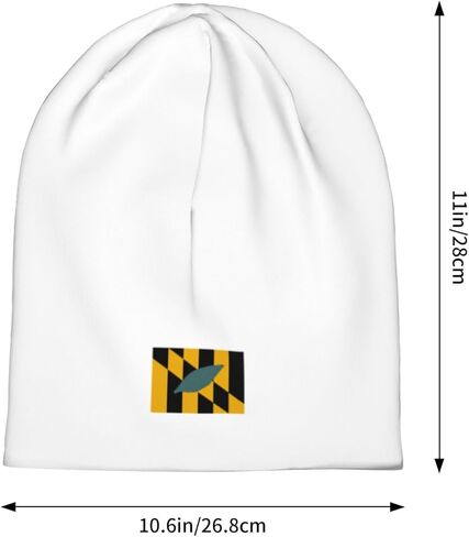 Flag of Calvert County, Maryland Beanie Hat for Women Men Warm Skull Caps Slouchy Knit Beanie Hat Black in Saudi Arabia