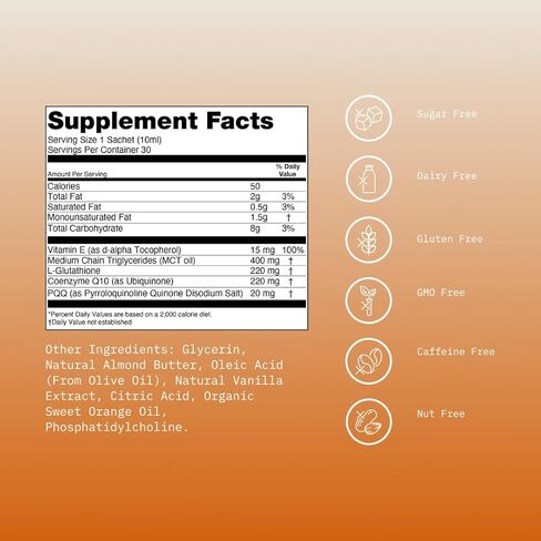 Mikra Glutathione+ Liposomal Antioxidant Supplement with CoQ10 & PQQ - Advanced Cellular Support for Energy, Focus & Immune Health Support - Liquid Glutathione Supplement - 30 Single-dose Vials in Saudi Arabia