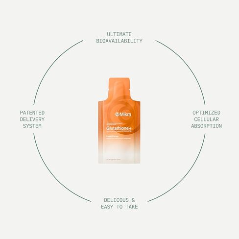 Mikra Glutathione+ Liposomal Antioxidant Supplement with CoQ10 & PQQ - Advanced Cellular Support for Energy, Focus & Immune Health Support - Liquid Glutathione Supplement - 30 Single-dose Vials in Saudi Arabia