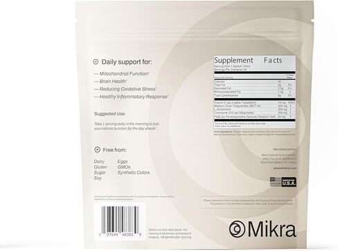 Mikra Glutathione+ Liposomal Antioxidant Supplement with CoQ10 & PQQ - Advanced Cellular Support for Energy, Focus & Immune Health Support - Liquid Glutathione Supplement - 30 Single-dose Vials in Saudi Arabia