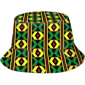 African Bucket Hat for Women Men Black Freedom Fisherman Hat Outdoor Travel Hiking Beach Sun Caps in Kuwait