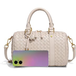 Woven Tote Bag for Women Leather Crossbody Purse, Handwoven Satchel Bag Top Handle Handbag with Adjustable Shoulder Strap in Saudi Arabia