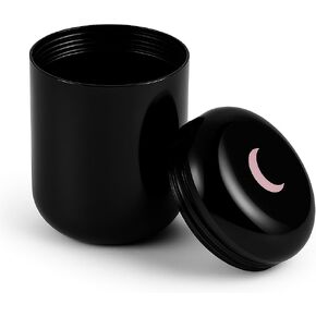 حاوية حبوب منع الحمل المعدنية من براندو مون، وعاء تخزين محكم الغلق - بحجم الجيب 1.8 × 2.8 بوصة - علبة صندوق حبوب منع الحمل المحمولة - منظم تخزين قوي للقهوة والحبوب والمكونات الصغيرة الأخرى أثناء السفر in Kuwait