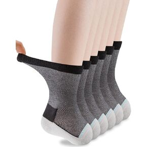 Amputee Socks, Transmet Crew Socks for Partial Foot Amputation, Seamless, Extra Wide, Anti-Blister, 6 PCS in Saudi Arabia