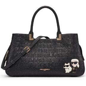 KARL LAGERFELD Paris Meribel Leather Satchel with Adjustable Strap in Saudi Arabia