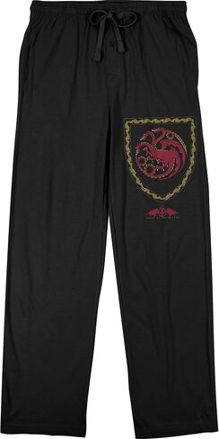 بنطال بيجامة للنوم باللون الأسود للبالغين من الجنسين من House of The Dragon Targaryen Shield in Kuwait