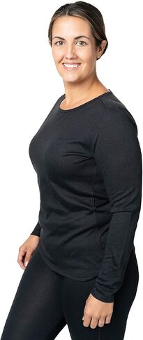 Hot Chillys Women's Pepper Skins Crewneck Midweight Relaxed Fit Base Layer in Saudi Arabia