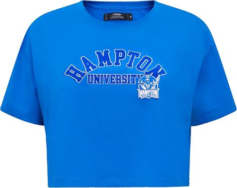 Pro Standard Womens Hampton University Classic Essentials Short Sleeve Boxy Tee Royal Blue XL in Saudi Arabia